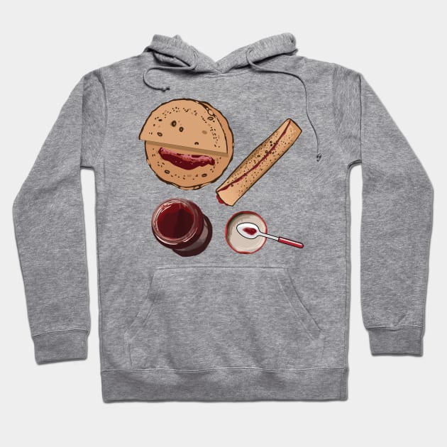 Chapati Chapathi Indian Food Naan Bread Jam India Hoodie by alltheprints